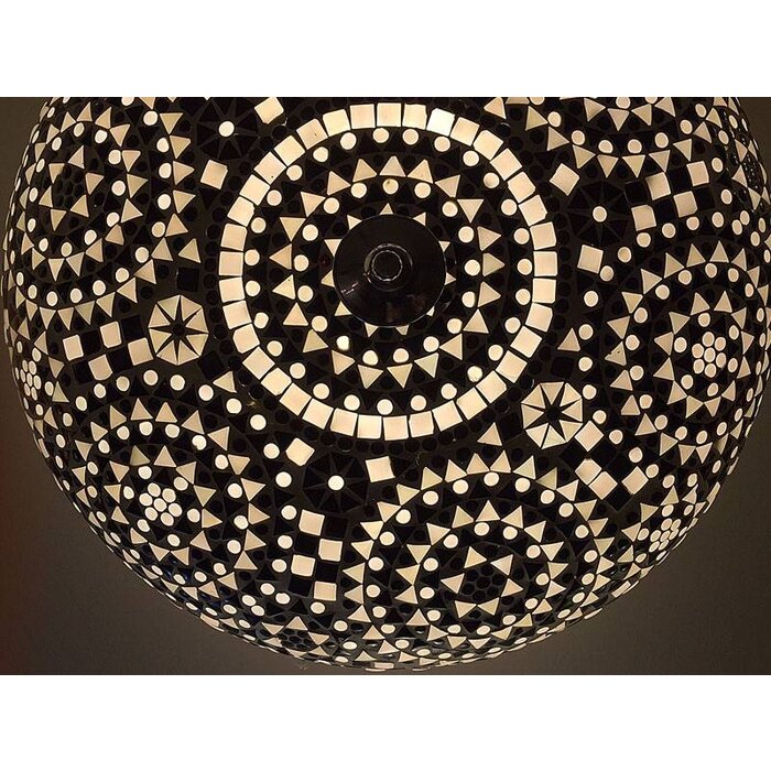 Schwarz-Weiße Mosaik-Deckenleuchte