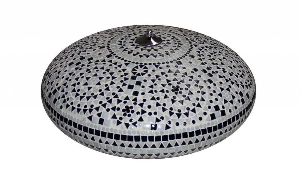 Schwarz-Weiße Mosaik-Deckenleuchte