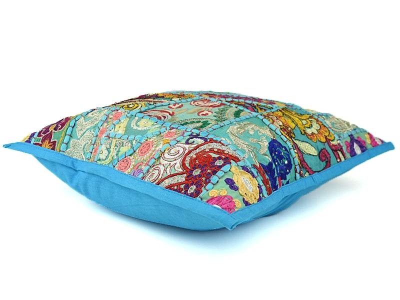 Blauw Kissen aus Indien