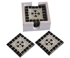 Untersetzer in Schwarz-Weiß