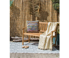 Grauer Outdoor-Teppich im orientalischen Stil