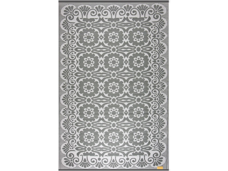 Grauer-weißer Outdoor-Teppich