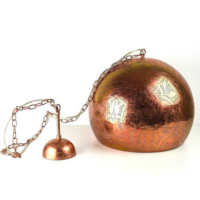 Orientalische Kupfer-Hängelampe mit Filigranmuster