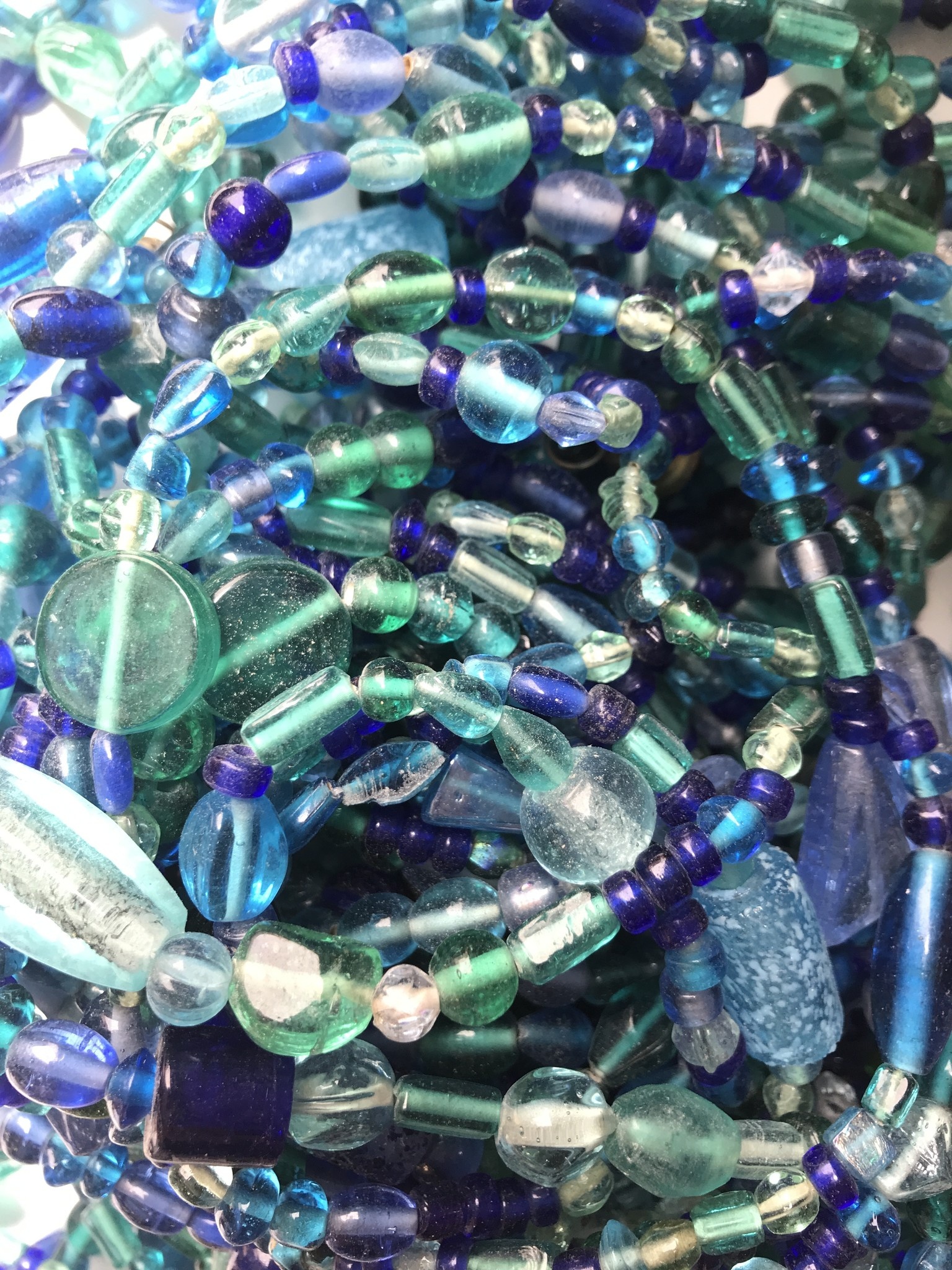 Perlenvorhang in Blau-Türkis