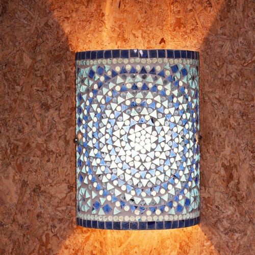 Wandlampe mit orientalischem blauen Mosaik