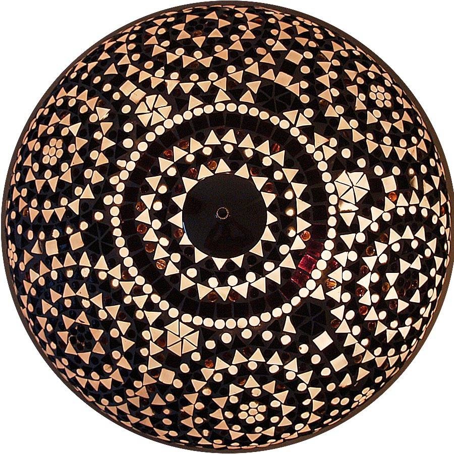 Extra große Schwarz-Weiß-Deckenleuchte