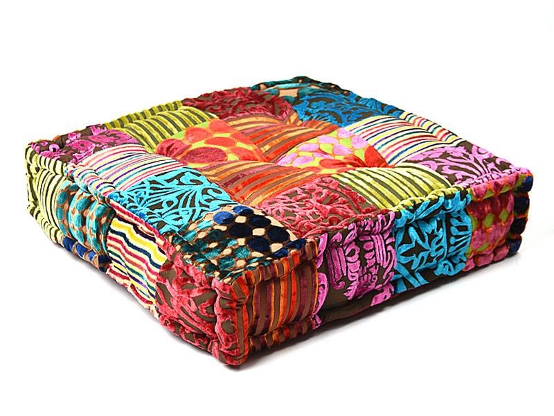 Orientalisches Patchwork-Matratzenkissen.