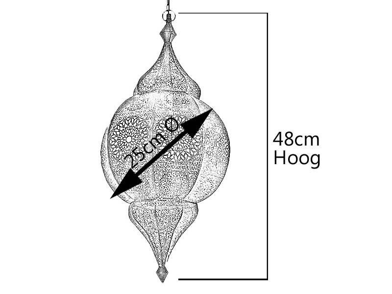 Weiße orientalische Lampe