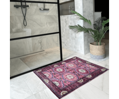 Kelim-Badteppich rosa