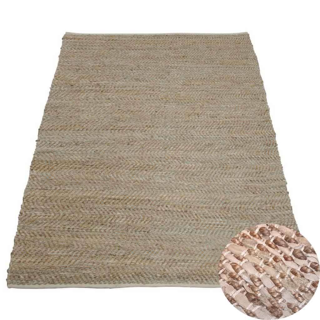 Beiges Jute-Teppich