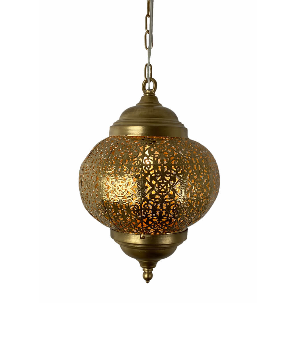 Goldene orientalische Laterne