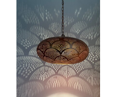 Kupferne orientalische Hängelampe XL