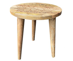 Lotus-Hocker in Naturfarben