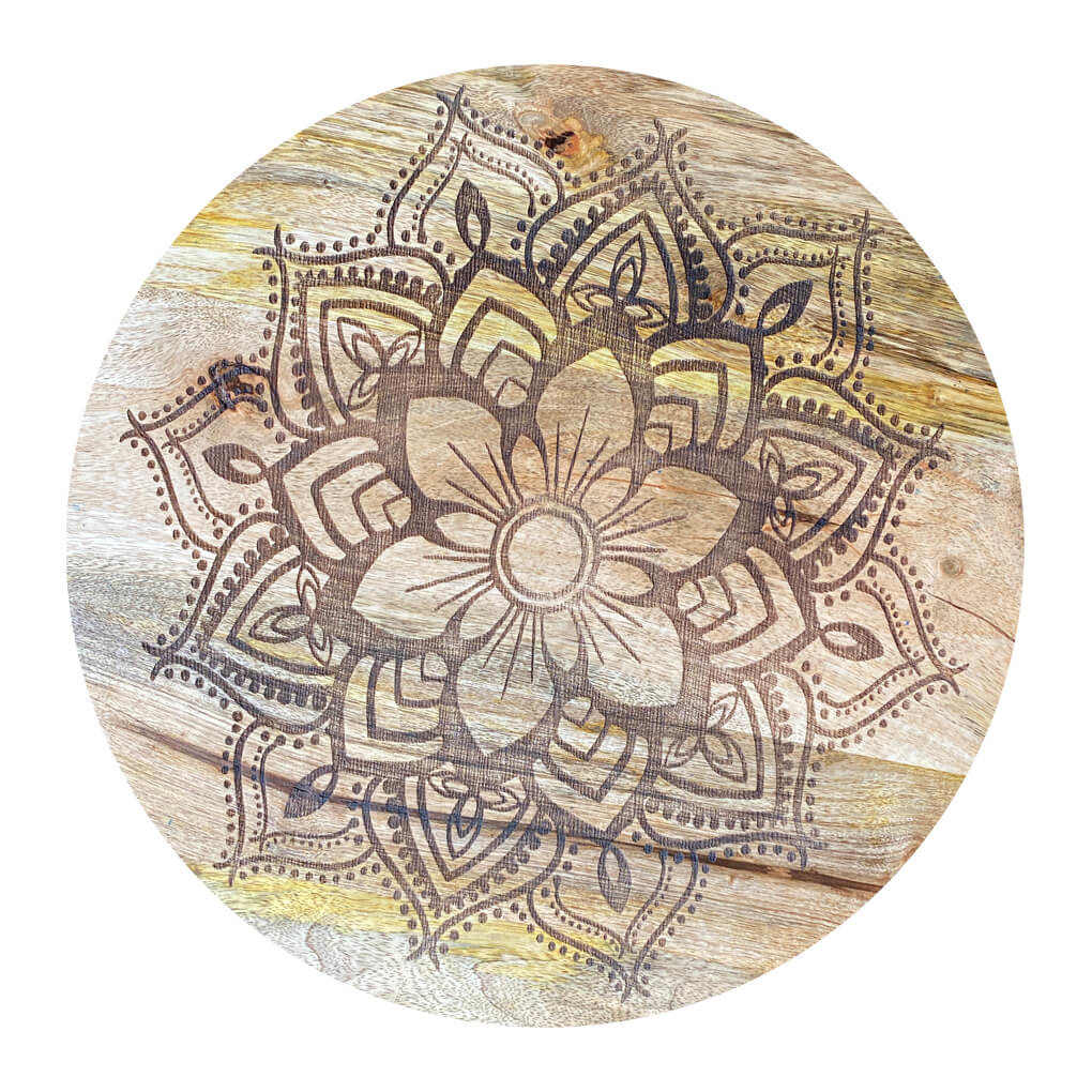 Lotus-Hocker in Naturfarben