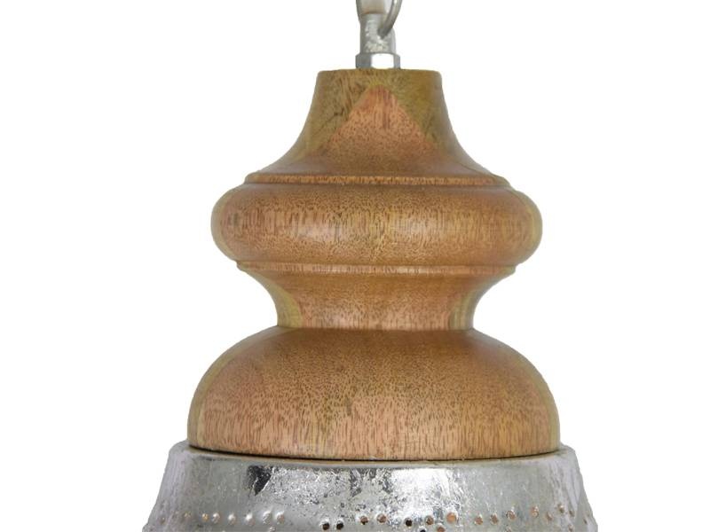 Silberne offene filigrane Esstischlampe