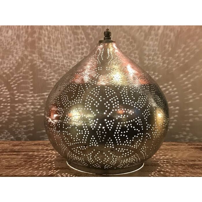 Orientalische filigrane Tischlampe in Silber