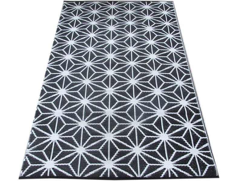 Wonder Rugs Outdoor-Teppich schwarz-weiß mit Stern