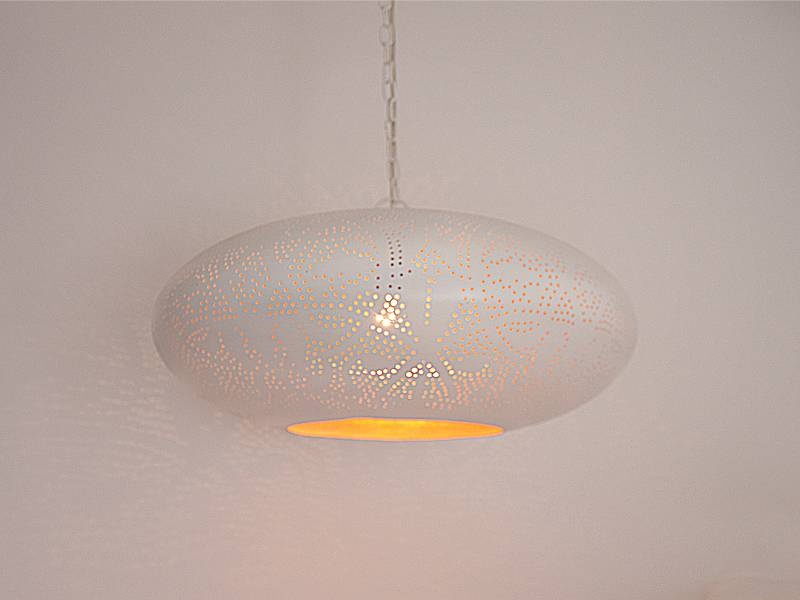 Weiße orientalische Hängelampe