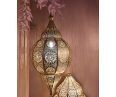 Goldene Hängelampe mit Filigran