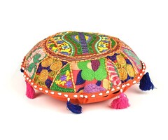 Orange Patchwork-Kissen