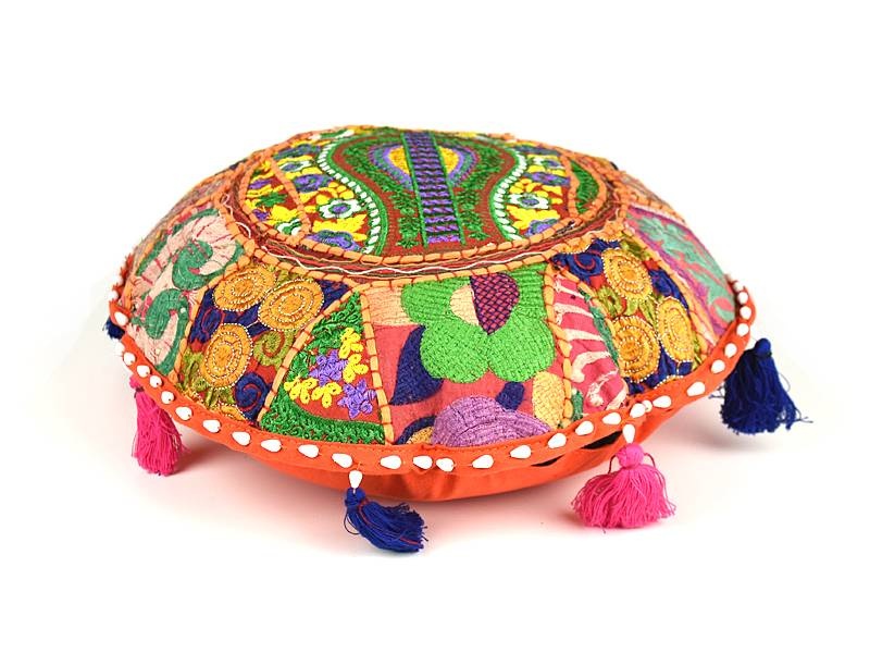 Orange Patchwork-Kissen