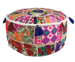 Bohemian Hocker in Weiß