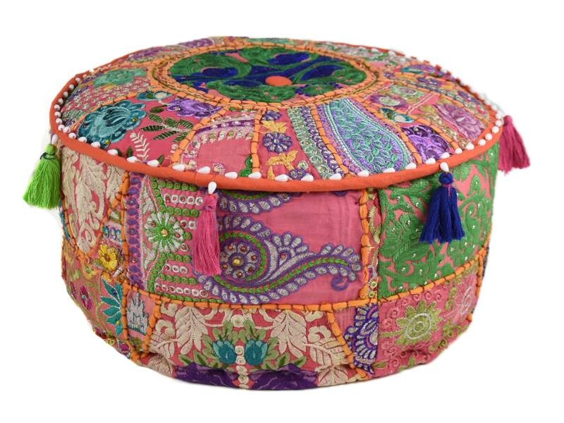 Bohemian Pouf Orange