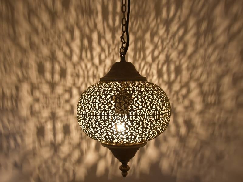 Gelbbraune Hängelampe