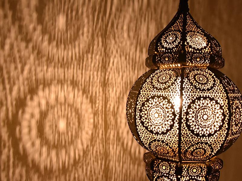 1001 Nächte Hängelampe Schwarz Gold