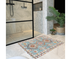 Kelimbadezimmermatte in Blau