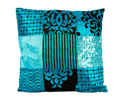 Zierkissen im Türkis Patchwork-Stil