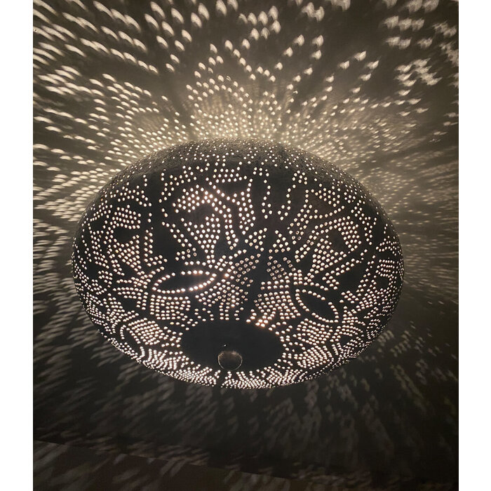 Orientalische Deckenlampe in Silber