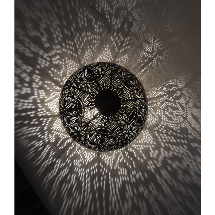 Orientalische Deckenlampe in Silber