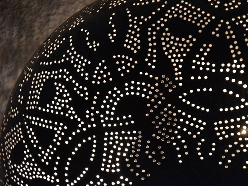 Orientalische Deckenlampe in Silber