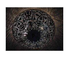 Filigrane Deckenlampe in Weiß und Gold