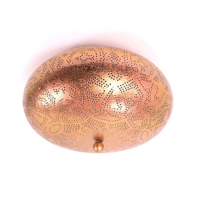 Filigrane Deckenlampe in Kupfer