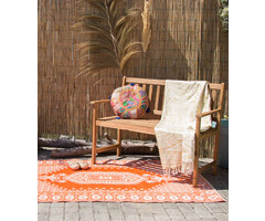 Wonder Rugs Oranger Teppich mit Gold für draußen