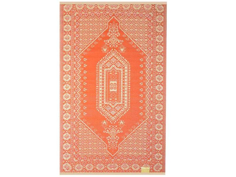 Wonder Rugs Oranger Teppich mit Gold für draußen