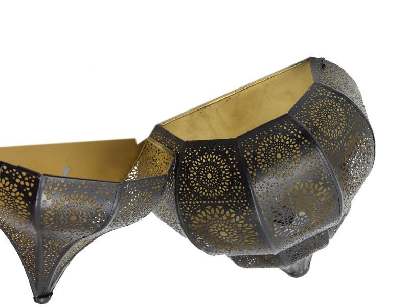 Schwarze marokkanische Wandleuchte