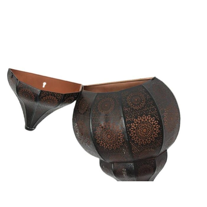 Schwarze Kupfer-Wandlampe