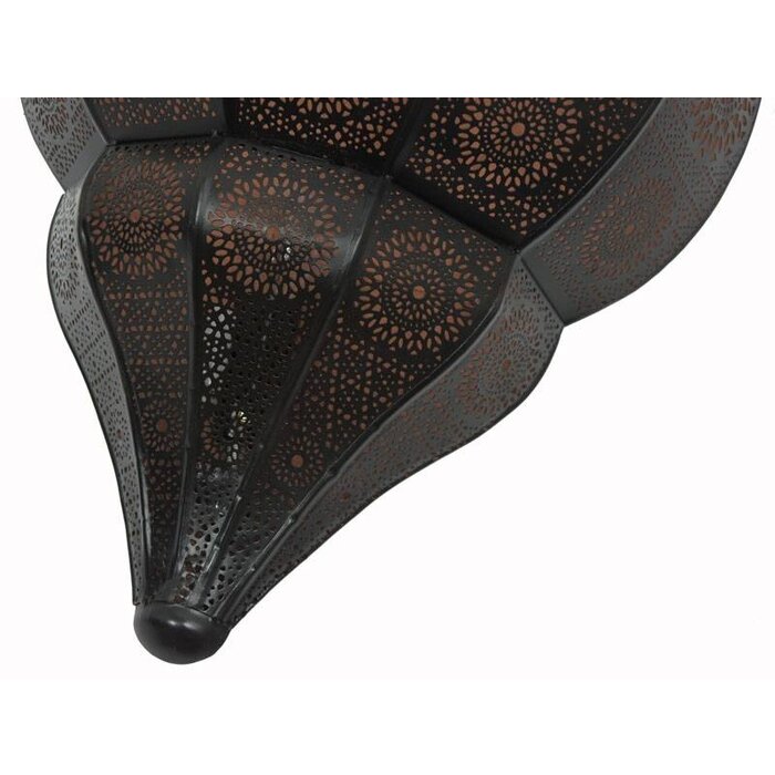 Schwarze Kupfer-Wandlampe