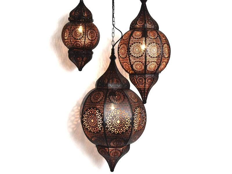 3-teiliges Set orientalischer Hängelampen