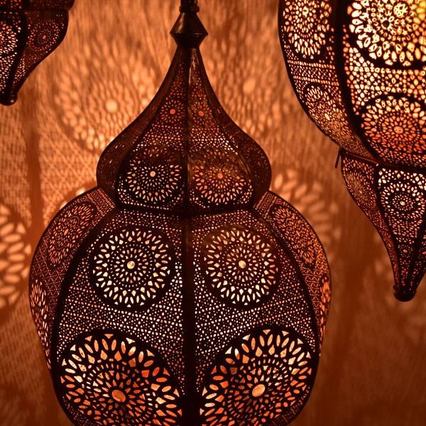 3-teiliges Set orientalischer Hängelampen