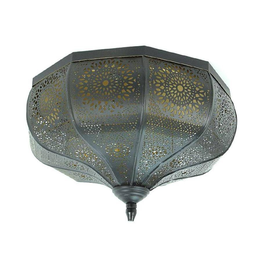 Große orientalische Deckenleuchte schwarz gold