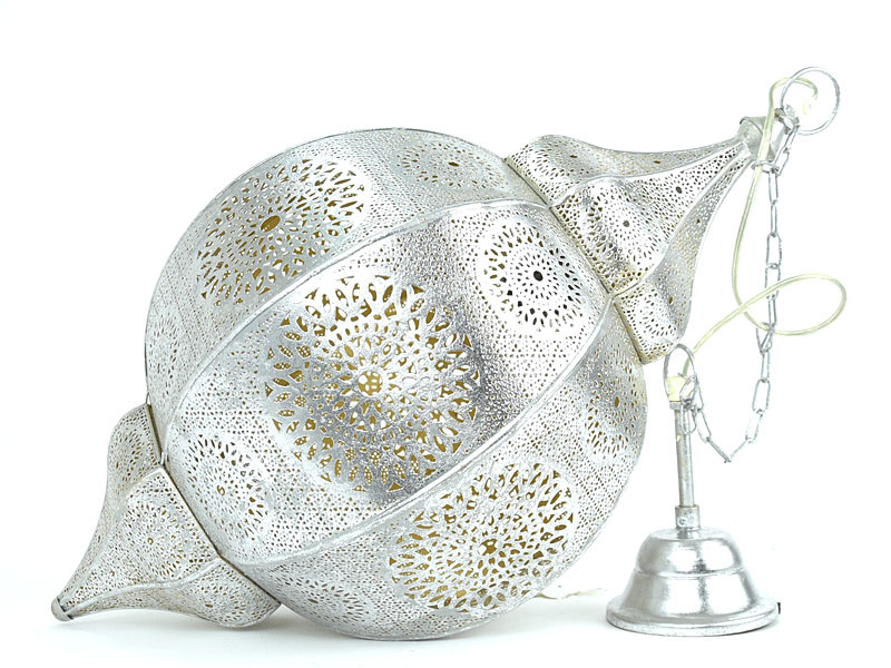 Silberne filigrane Hängelampe