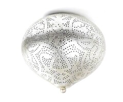 Filigrane Deckenleuchte in Silber