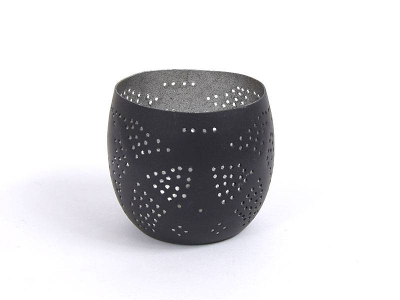 Filigrane Teelichthalter in Schwarz und Silber