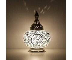 Orientalische weiße Tischlampe