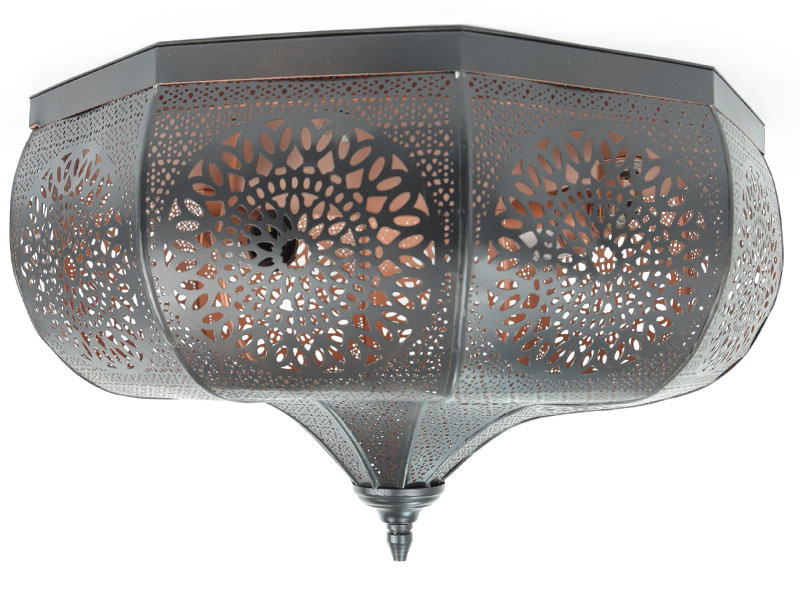 Orientalische schwarze filigrane Deckenlampe