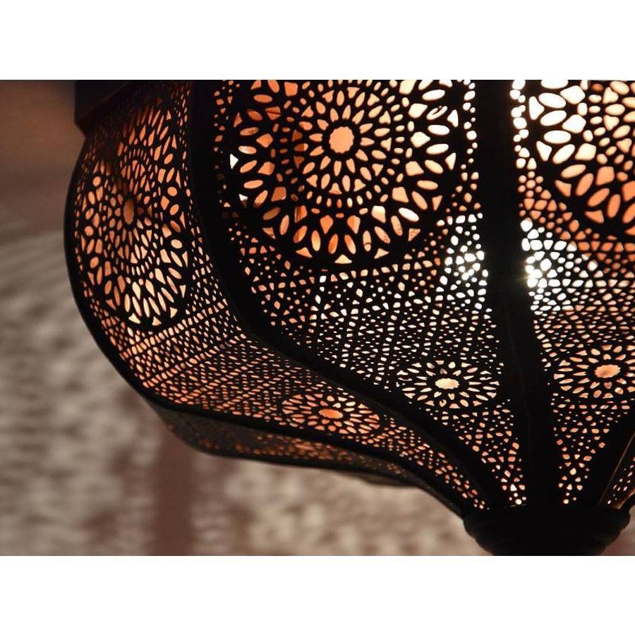 Orientalische schwarze filigrane Deckenlampe